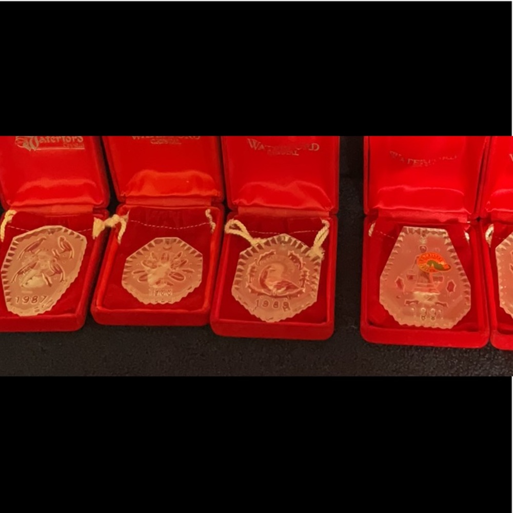 Waterford Crystal 12 Days of Christmas, 6 Ornaments
